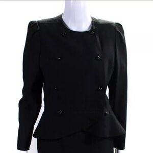 Chloe Women’s Wool Two-Piece Double Breast Skirt Suit